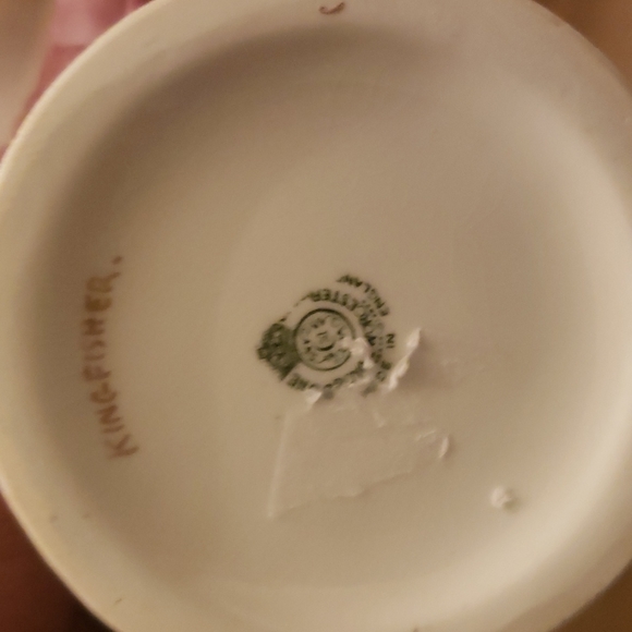 Vintage Kingfisher Bird Creamer Barrel Pitcher Cottagecore Rustic Handle - Picture 4 of 4